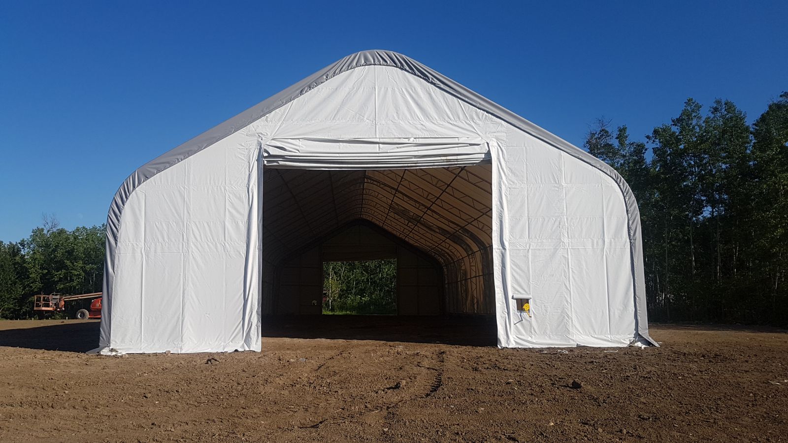 40' Wide Heavy Duty Double Truss Storage Buildings - Portable Steel Shelter for Equipment, Vehicles & Outdoor Storage | Weather Resistant & Durable Shelter for Farms, Warehouses & Construction Sites