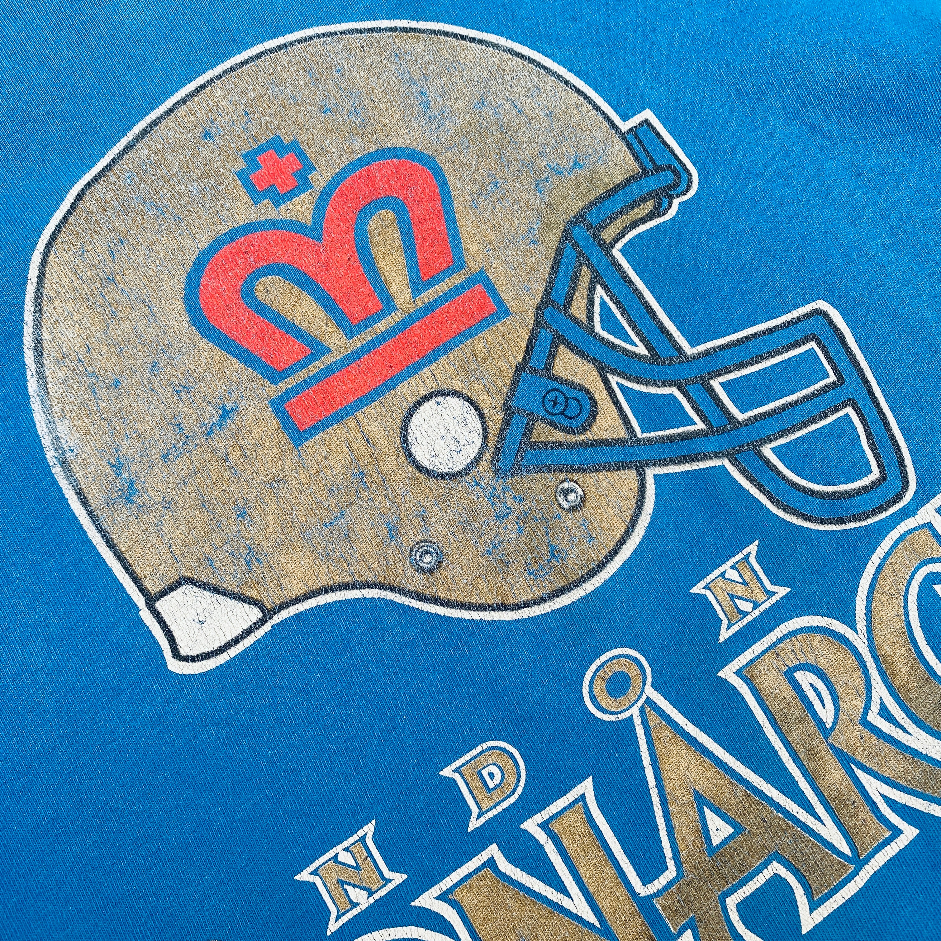 WLAF: Vintage 1991 London Monarchs Graphic Spellout T-Shirt (Large) - Retro Football Fan Apparel for Game Day & Casual Wear