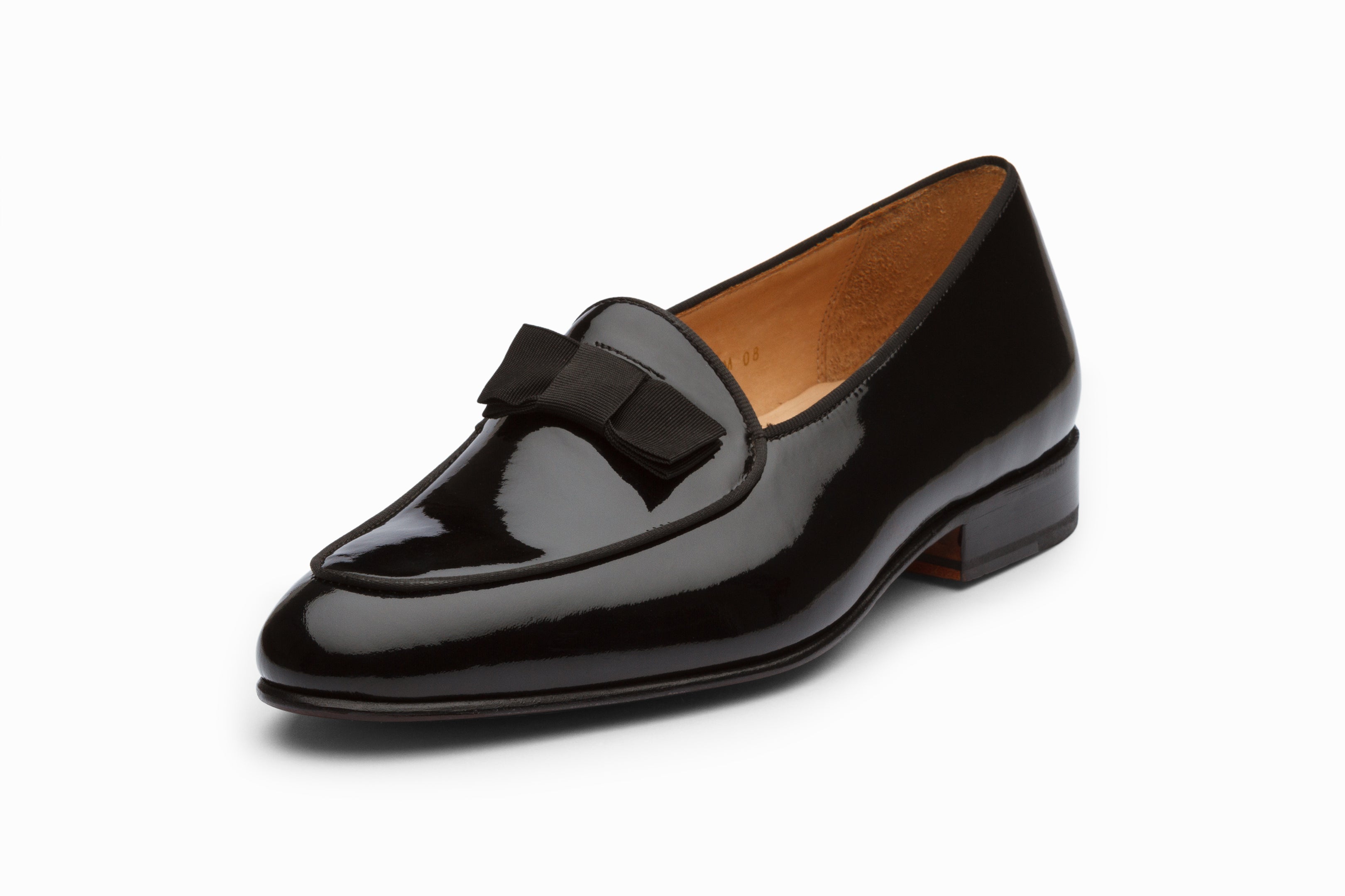 Elegant Black Patent Leather Formal Pumps with Grosgrain Bow - Perfect for Weddings, Office Wear & Evening Events