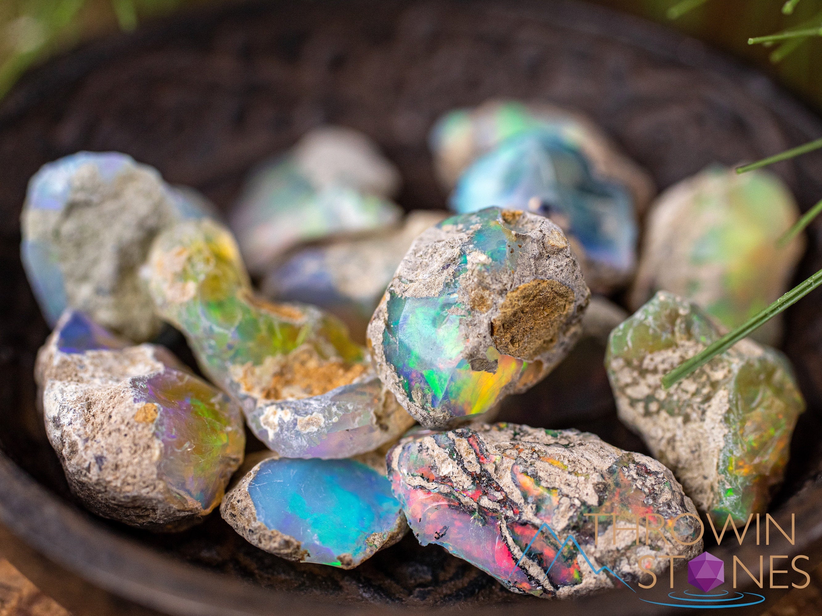 AA Grade Large Bulk Raw Opal Crystals - Rough Welo Opal Lot (E0216) for Jewelry Making, Crystal Healing & Mineral Collection