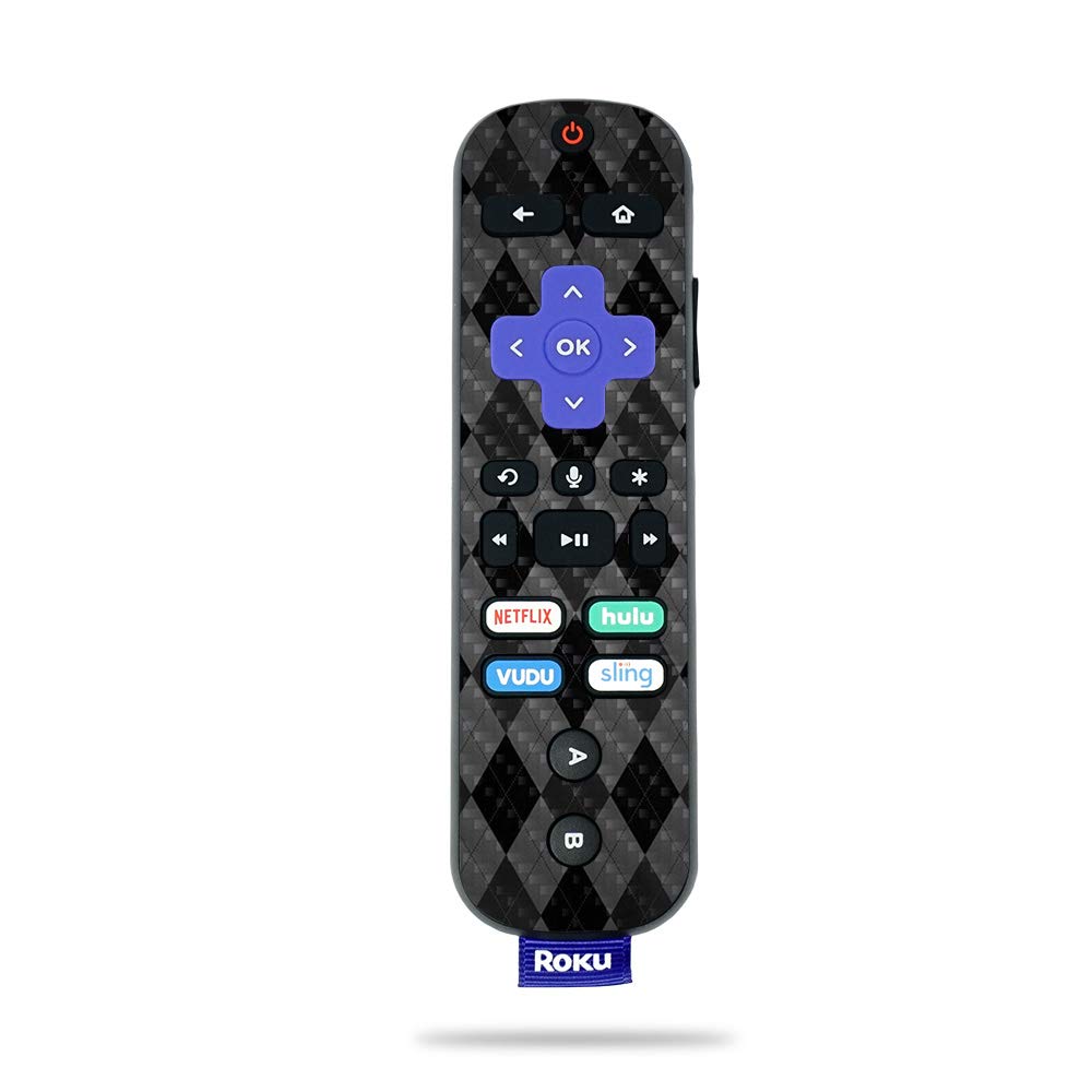 Premium Carbon Fiber Skin for Roku Ultra - Black Argyle Design | Protective & Durable Textured Cover | Easy to Apply & Remove | Made in USA | Perfect for Home Entertainment & Device Protection