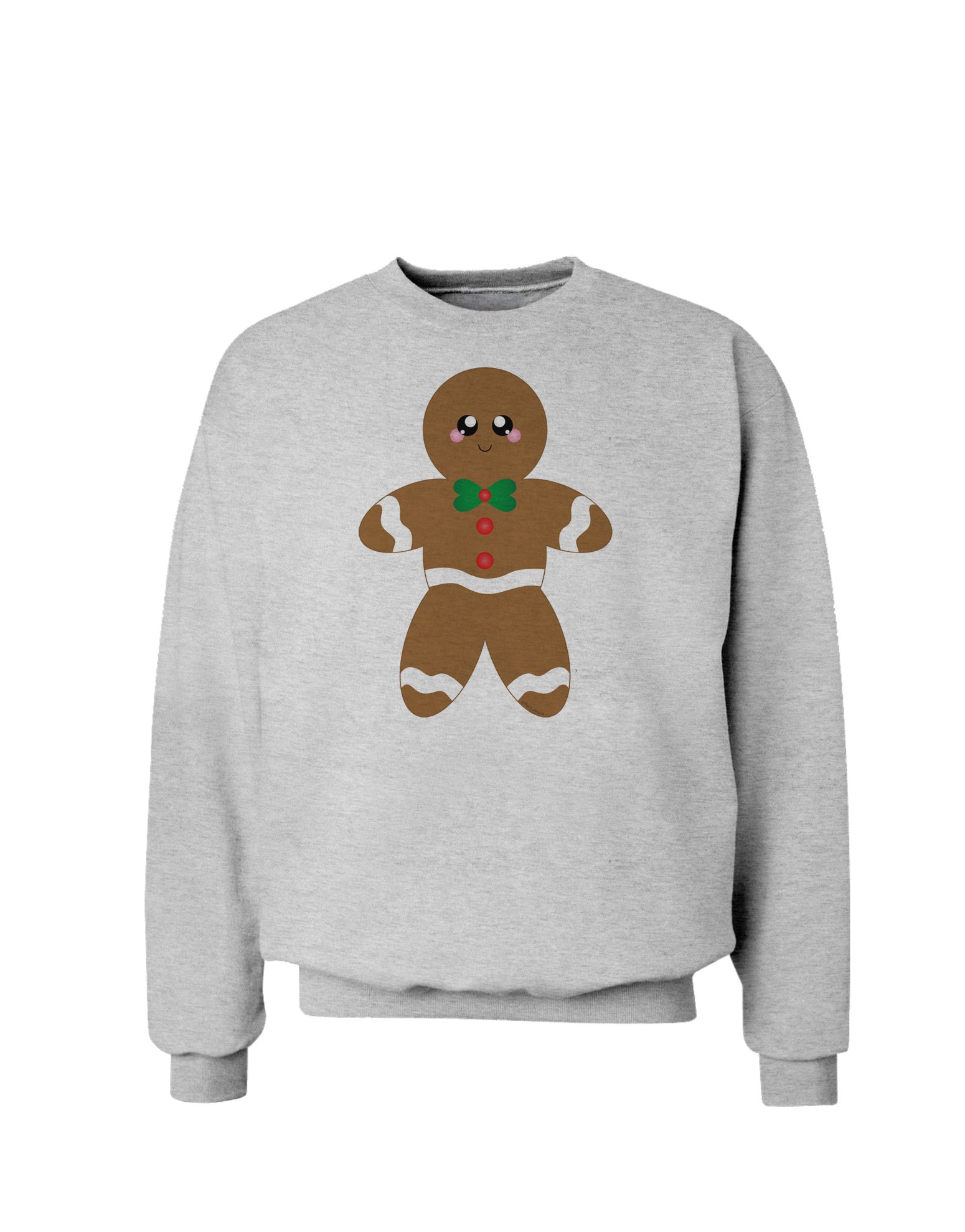 TooLoud Cute Gingerbread Man Christmas Sweatshirt - Festive Holiday Pullover for Women & Men - Perfect for Xmas Parties, Family Gatherings & Winter Outfits