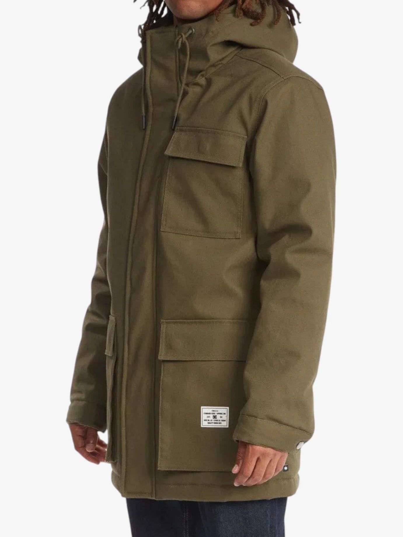 DC Parka Canondale 2 Military Green Waterproof Winter Jacket for Men - Outdoor Hiking, Camping & Cold Weather Protection