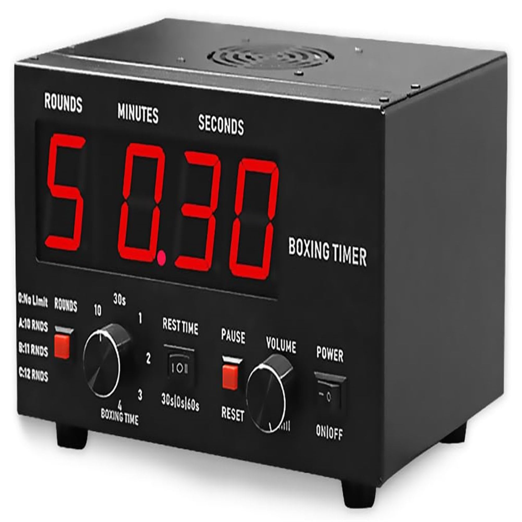 Interval Training Timer - Boxing & Gym Workout Timer with Buzzer & LED Display - Perfect for HIIT, Boxing, CrossFit, and Fitness Training