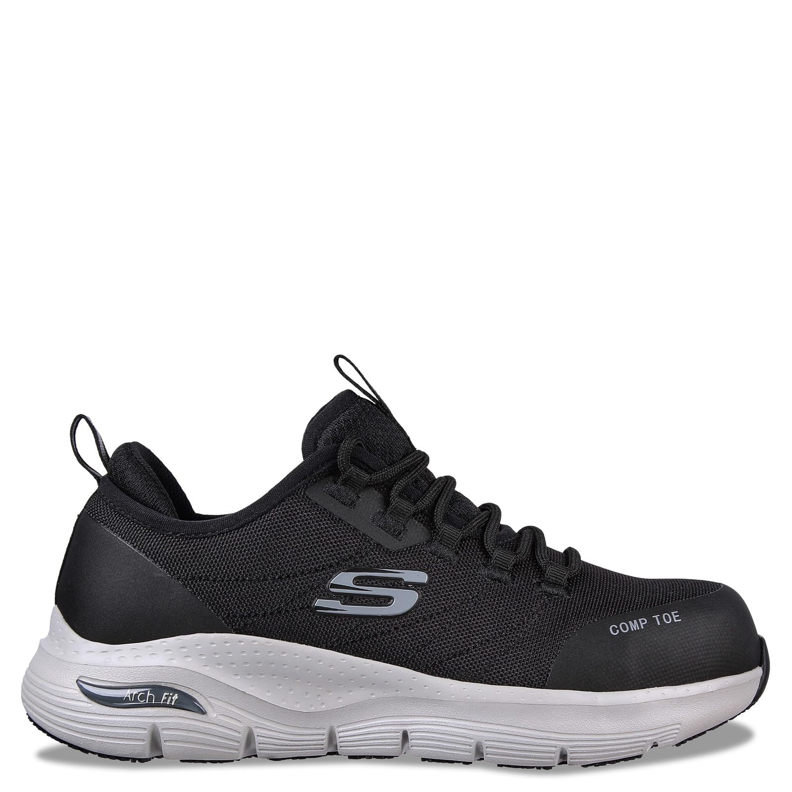 Skechers Women's Arch Fit Work Sneakers with Composite Safety Toe - Comfortable Slip-Resistant Shoes for Nurses, Waitresses & Healthcare Professionals
