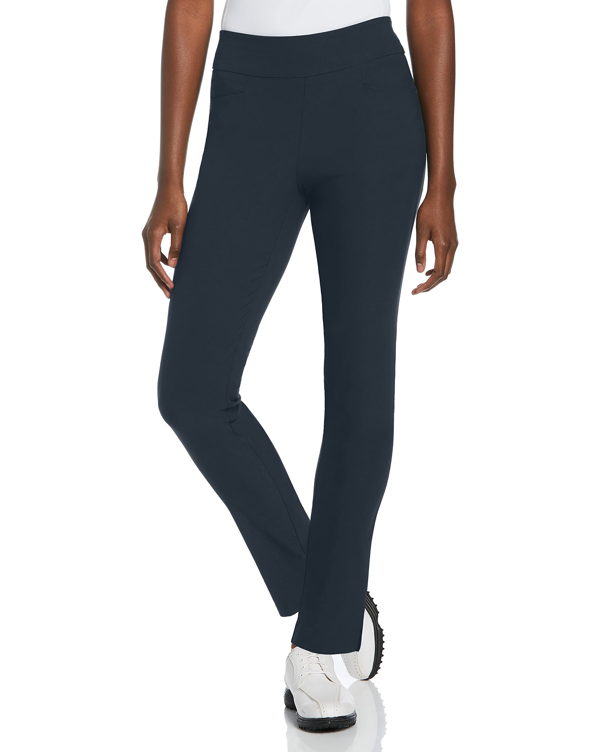 Grand Slam Women’s Pull-On Golf Pants - Stretch Fabric & Moisture-Wicking Technology - Flat Front Design - Premium Women's Golf Apparel - Perfect for Golf Course & Casual Wear