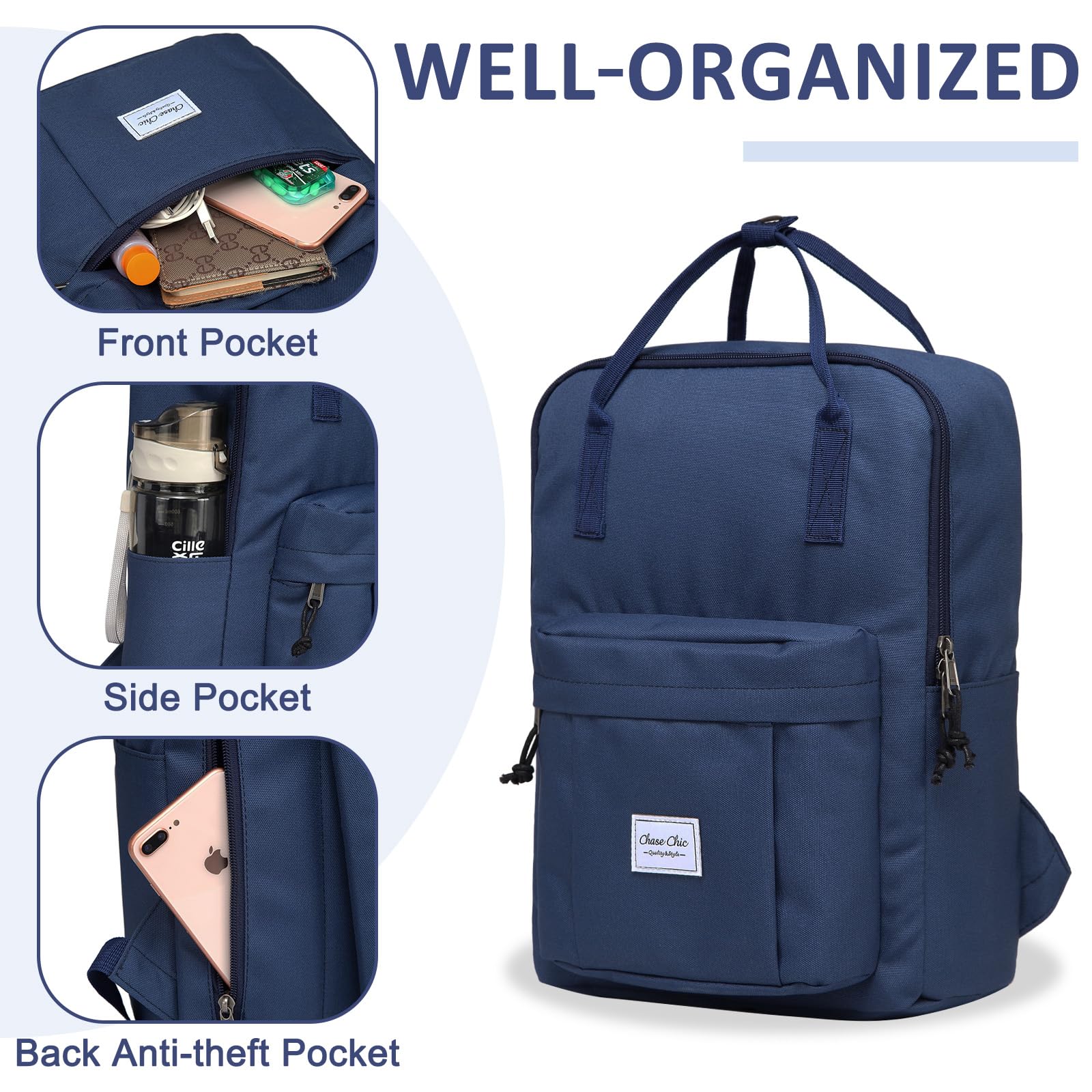 Stylish Anti-Theft School Backpack for Women - Waterproof & Travel-Ready