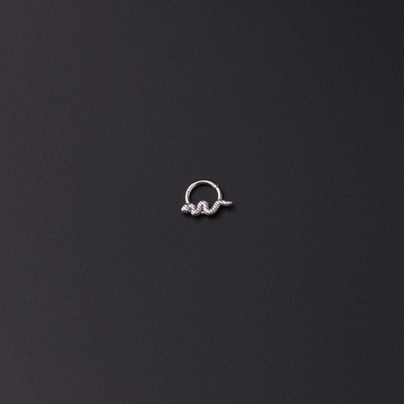 16G Snake Hoop Nose Ring - Stainless Steel Animal Piercing Jewelry for Women & Men | Perfect for Gothic, Punk, and Body Modification Styles | HSPJ338