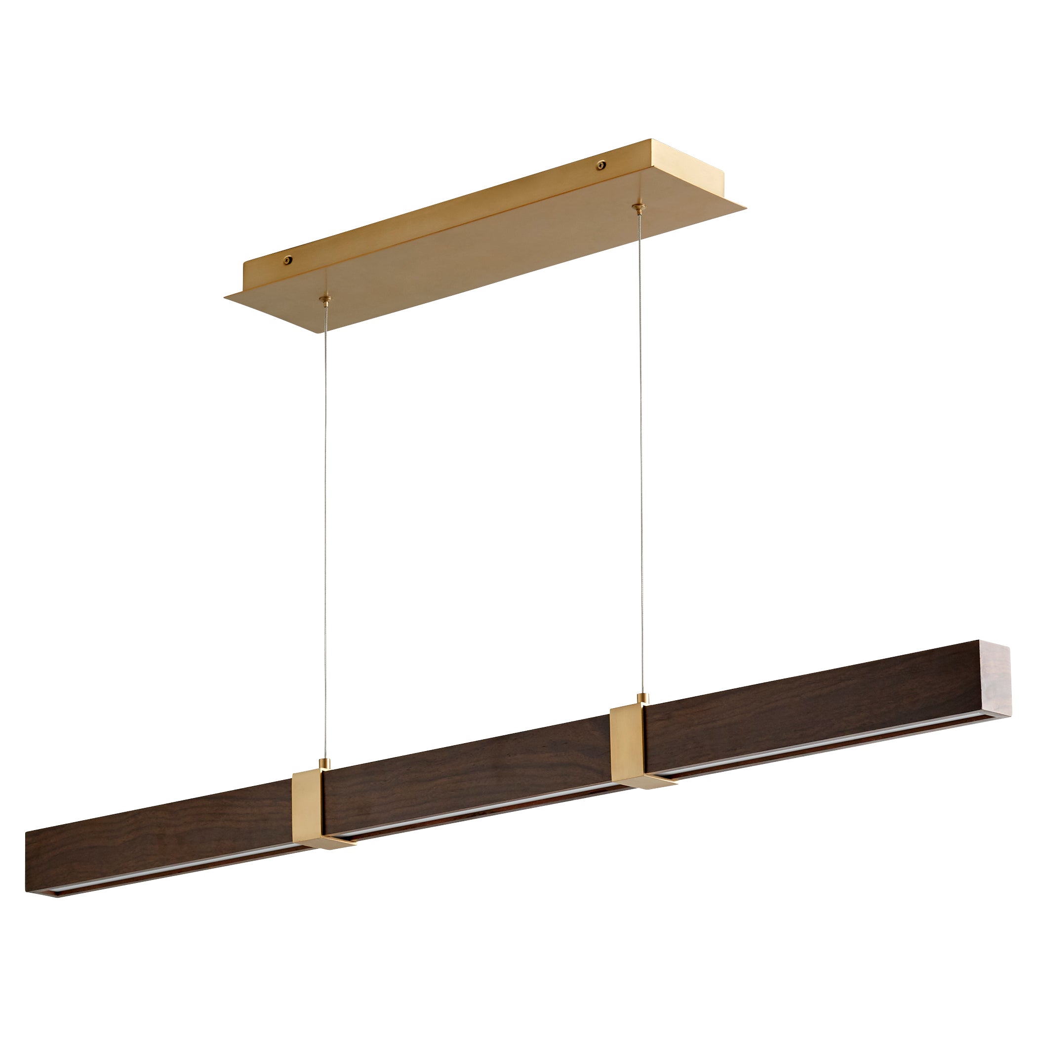 Oxygen Decca 3 48 2440 Pendant Light Fixture - Aged Brass with Walnut Finish | Vintage Industrial Ceiling Light for Dining Room, Kitchen Island & Bedroom