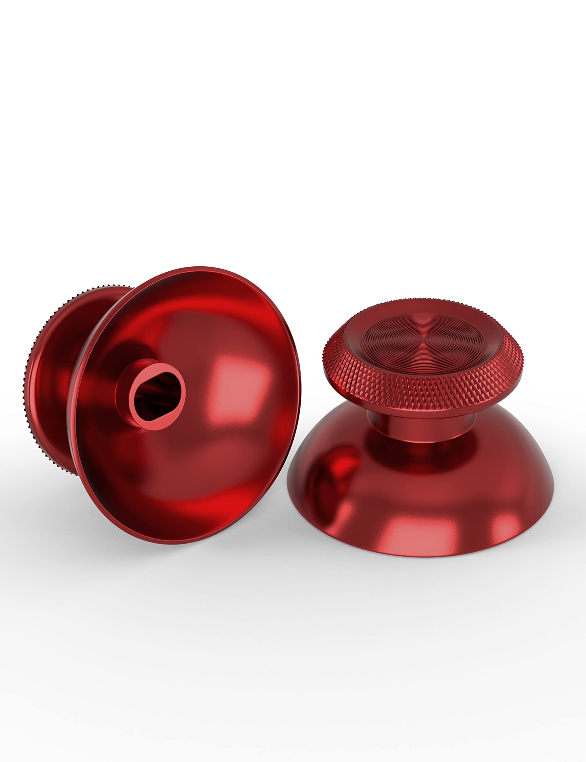 PS5 Metal Thumbsticks - Aluminum Joystick Replacement Kit for Dualsense Controller (Red) - Enhanced Gaming Experience