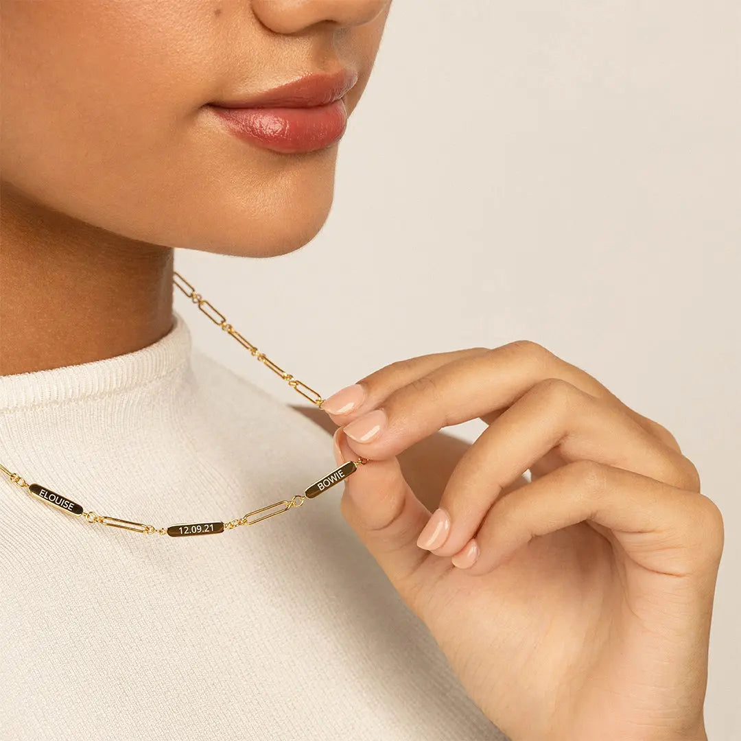 3-Panel Etch Chain Necklace for Women - Elegant Layered Pendant Necklace for Daily Wear & Special Occasions