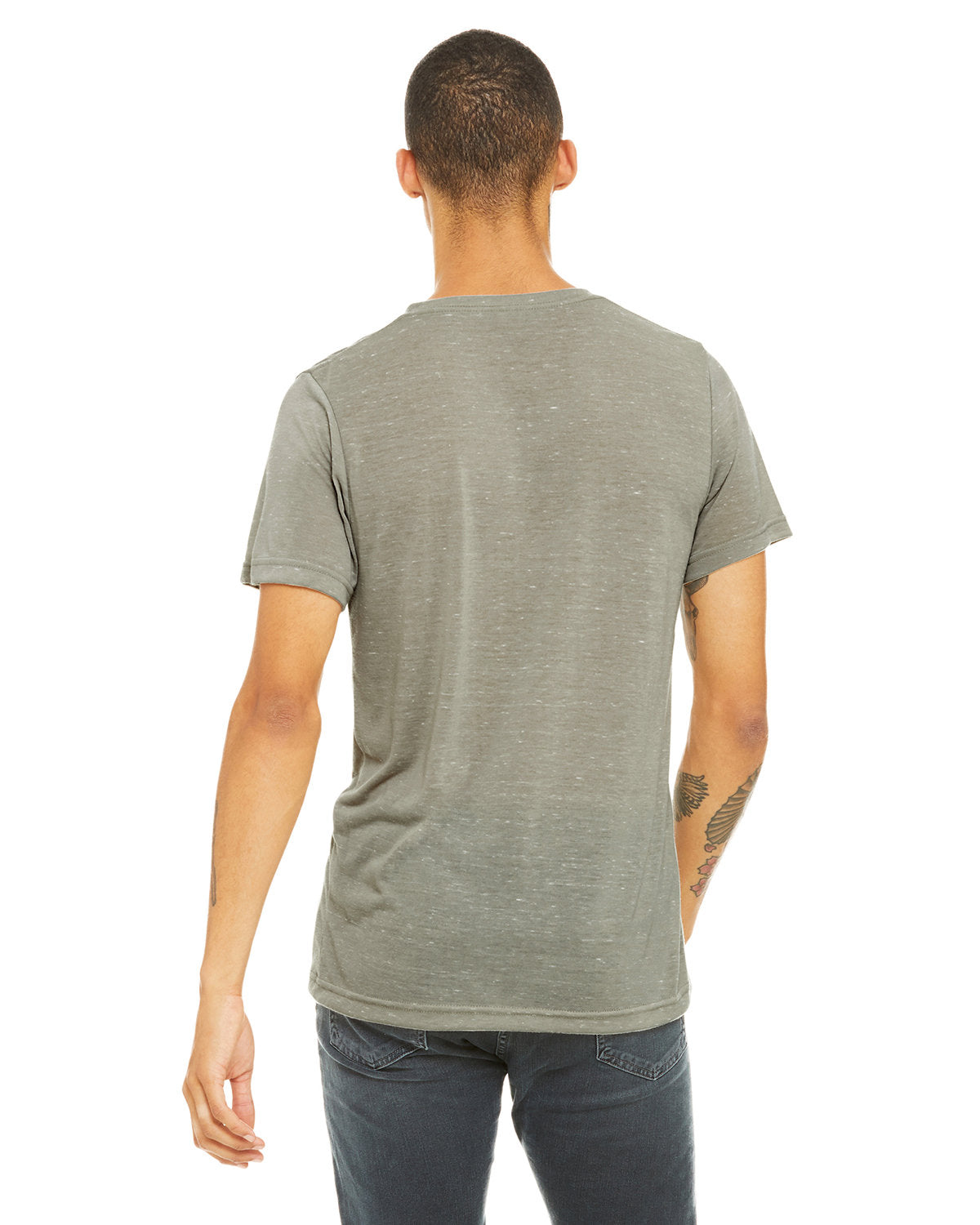 Bella + Canvas 3655C Unisex Textured Jersey V-Neck T-Shirt - Soft Comfortable Casual Tee for Men & Women - Perfect for Everyday Wear, Gym, and Layering