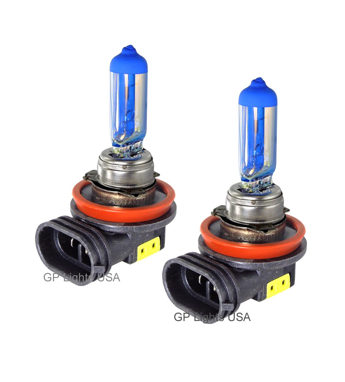 GP Thunder H8 8500K 35W Xenon Plasma White Quartz Glass Bulbs (Ion Coating) - High Performance Fog Lights, High Beams & Cornering Lights for BMW, Infiniti, Lexus - Crystal Clear Visibility for Night Driving & Bad Weather Conditions