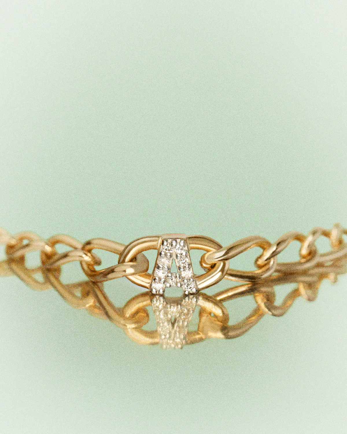 GRID Letter A Chain Bracelet - Stylish Initial Jewelry for Women - Perfect for Gifts, Everyday Wear & Special Occasions