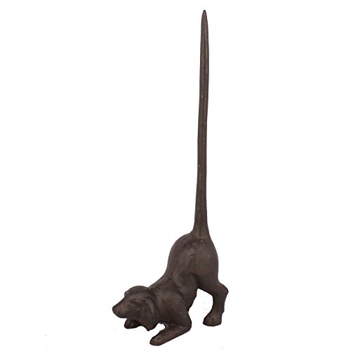 Lying Dog Paper Towel Holder - Vertical Animal Napkin Holder Statue for Kitchen & Bathroom Decor - Cute Desktop Figurine Decoration for Home & Office