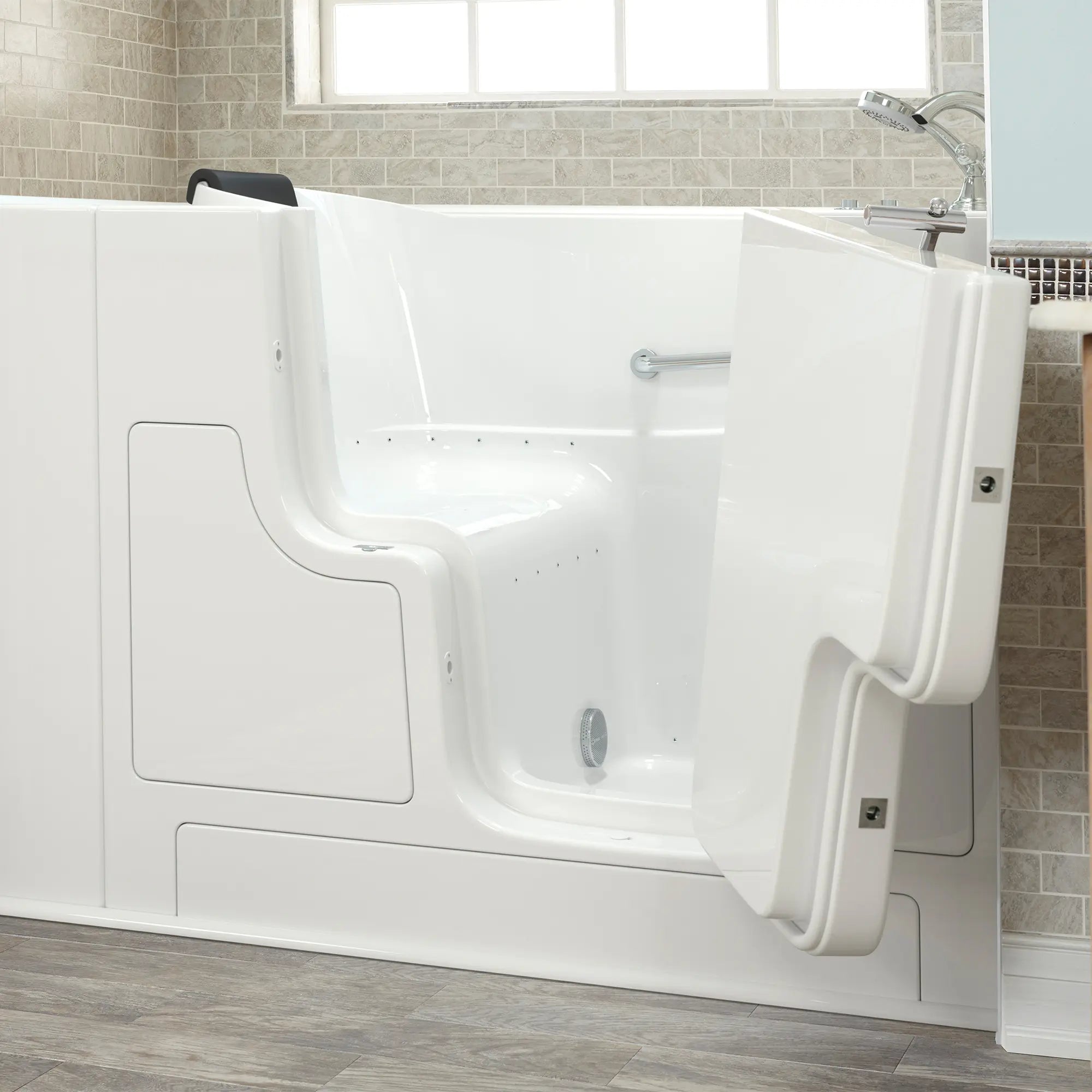 Premium 30 x 52 Inch Gelcoat Walk-In Bathtub with Air Spa System - Right Hand Drain & Faucet - Ideal for Elderly & Mobility Impaired Users - Perfect for Relaxation & Hydrotherapy at Home