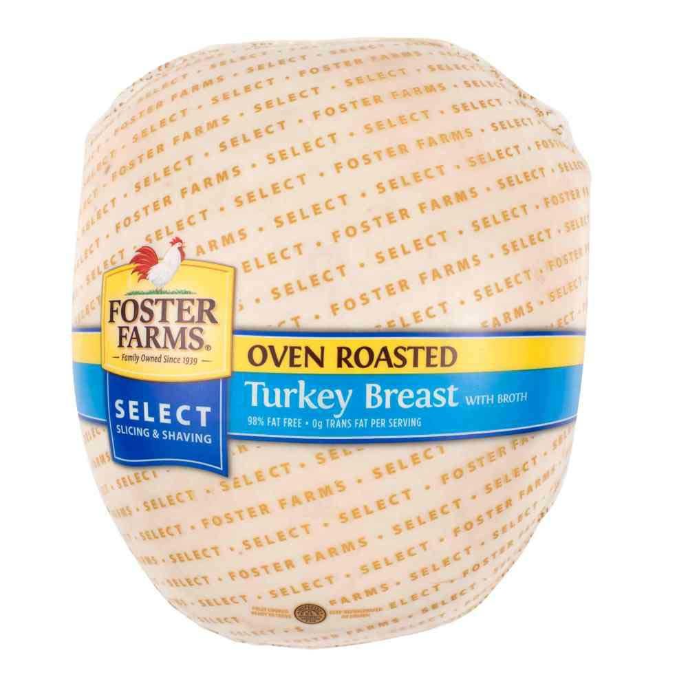 Foster Farms Oven Roasted Turkey Breast, 9-10 lbs (2-Pack) - Premium Deli Meat for Sandwiches, Salads & Holiday Meals