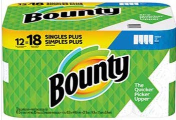 Bounty Select-a-Size Paper Towels, White, 12 Double Rolls (2-Pack) | Ultra Absorbent & Strong for Kitchen Cleaning, Spills, and Household Messes