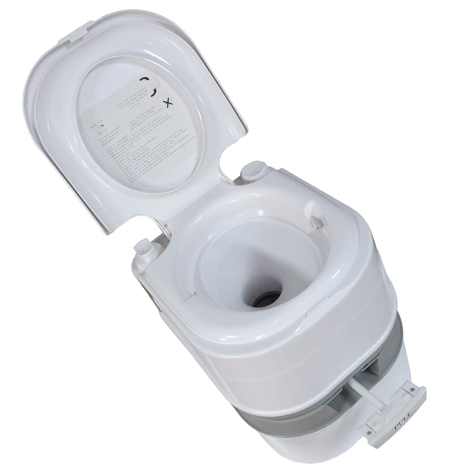 Portable Toilet 6 Gallon Flush - 24L Travel Camping Commode for Outdoor & Indoor Use - Lightweight & Compact Design - Ideal for Camping, RV Trips, Boating & Emergency Preparedness [P/N: ET-TOILET002-24L]