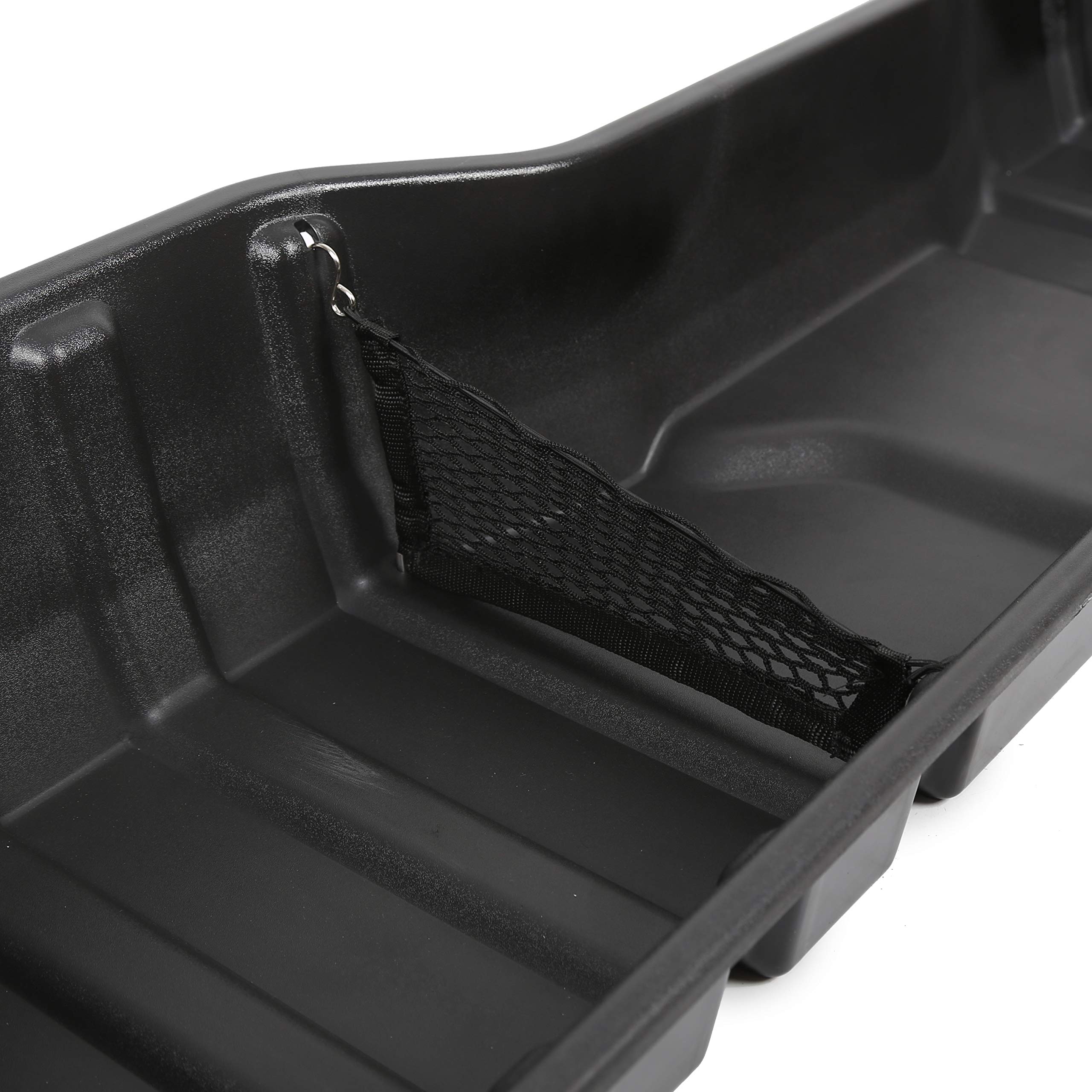 ECOTRIC Under Seat Storage Box Compatible with 2007-2019 Chevy Silverado & GMC Sierra 1500/2500HD/3500HD Crew Cab - Replacement for OEM Part #23183674 - Perfect for Organizing Tools, Emergency Kits, and Truck Accessories