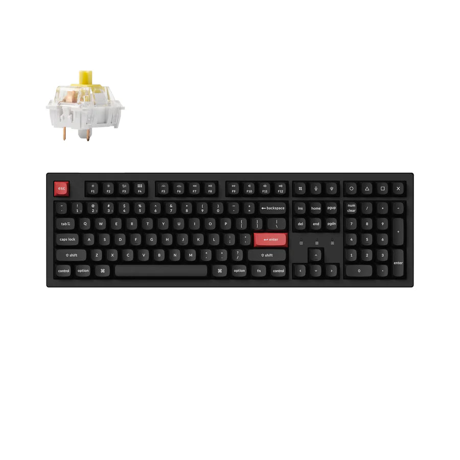 Keychron K10 Pro QMK/VIA Wireless Mechanical Keyboard - 104 Keys Hot-Swappable RGB Backlit for Mac Windows Linux - Perfect for Gaming, Typing & Office Work