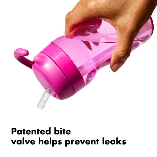 OXO Tot Adventure Water Bottle for Kids - Leak-Proof, BPA-Free, 12oz, Pink - Perfect for School, Travel & Outdoor Activities