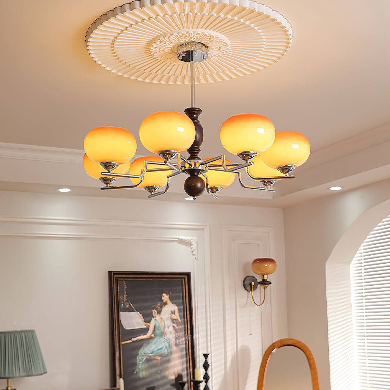 Kingsley Chandelier - Modern Crystal Ceiling Light Fixture for Dining Room & Bedroom | Elegant Lighting for Home Decor