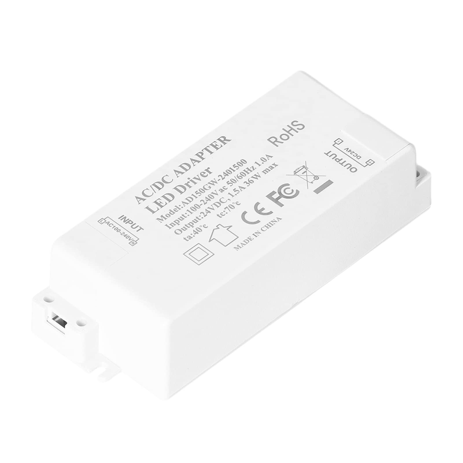 LED Power Supply Driver AC to DC Converter - 12V/24V Constant Voltage Transformer for Cabinet Lights, Showcase Lighting & LED Strips - Easy Installation, Energy Efficient (Perfect for Home, Retail & Display Lighting)