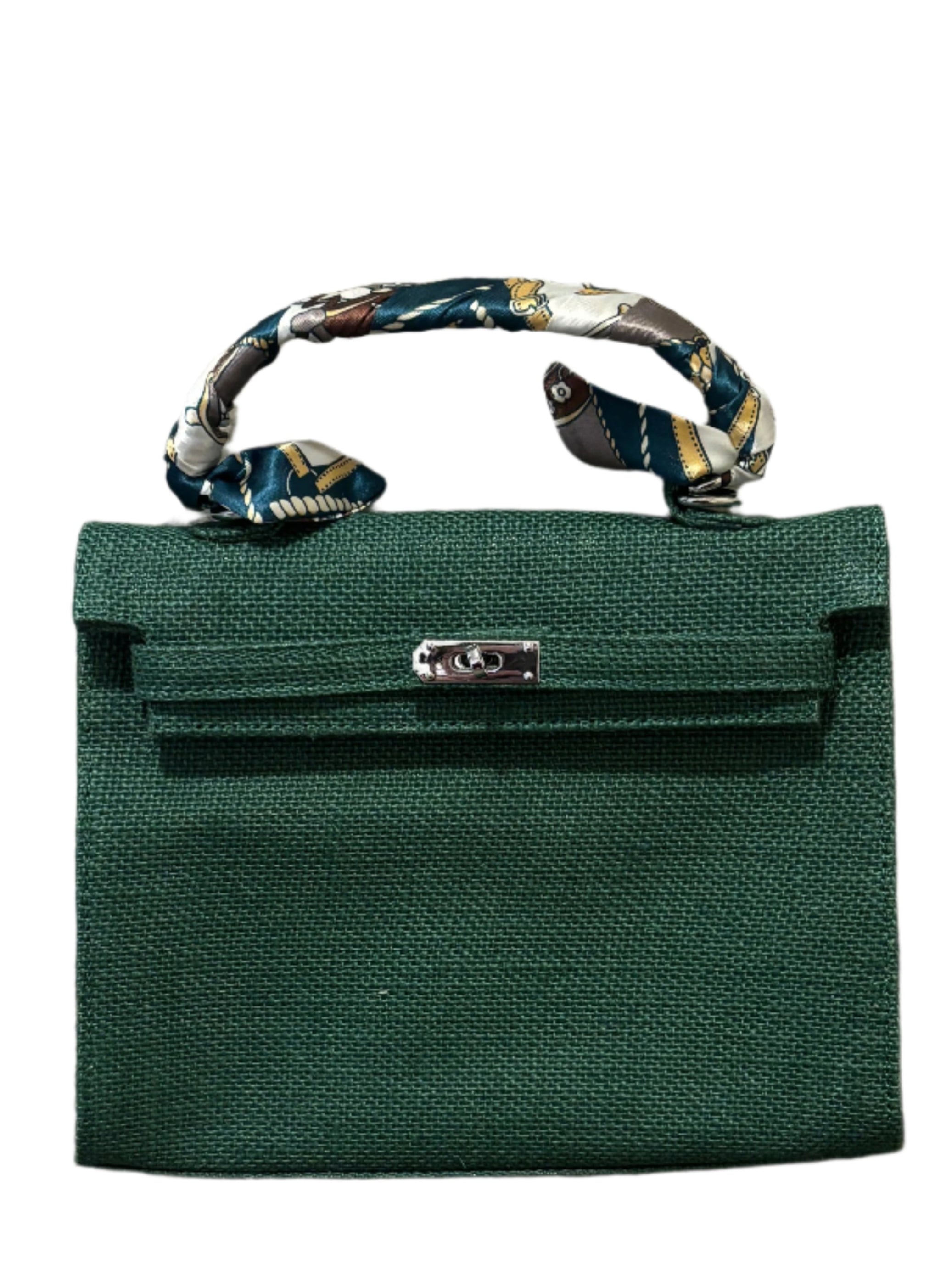 French Style Jute Mini Crossbody Bag for Women - Eco-Friendly Green Tote Shoulder Purse | Perfect for Beach, Shopping & Casual Outings