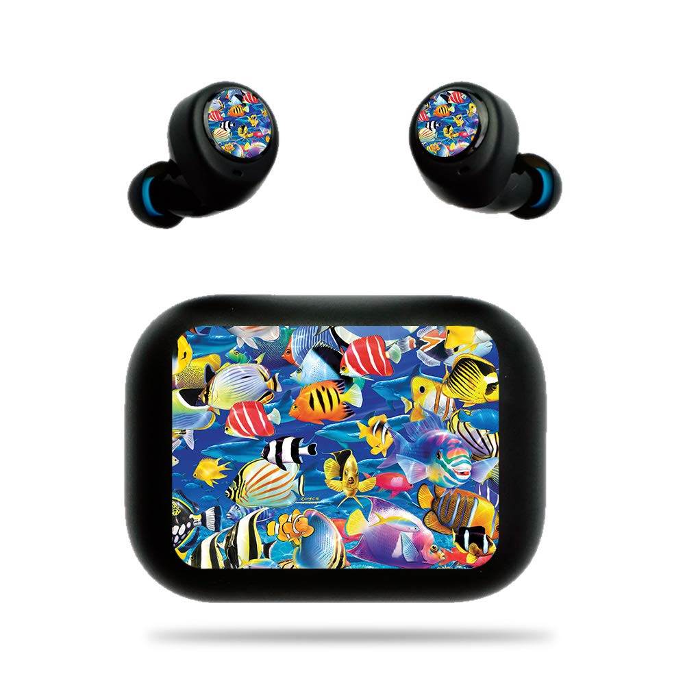 MightySkins Vinyl Skin Wrap for Amazon Echo Buds - Tropical Fish Design | Protective & Durable Decal Cover | Easy to Apply & Remove | Made in USA | Perfect for Gym, Travel & Daily Use
