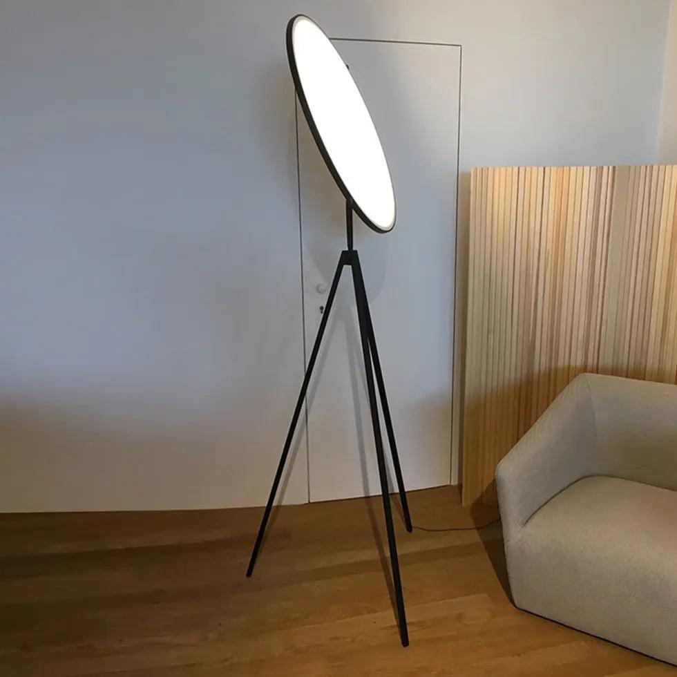 Modern White Tripod Floor Lamp for Living Room - Adjustable Height, Soft Lighting for Reading & Relaxation - Perfect for Home Decor, Bedroom, or Office