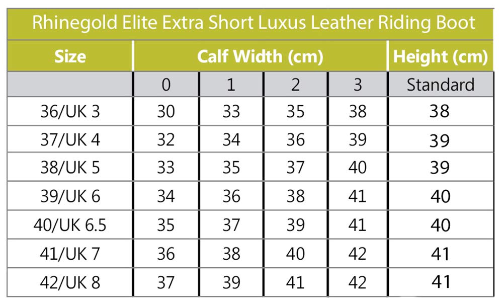 Rhinegold Elite Luxus Extra Short Black Leather Riding Boots for Women - Equestrian & Fashion Riding Boots for Horseback Riding & Casual Wear