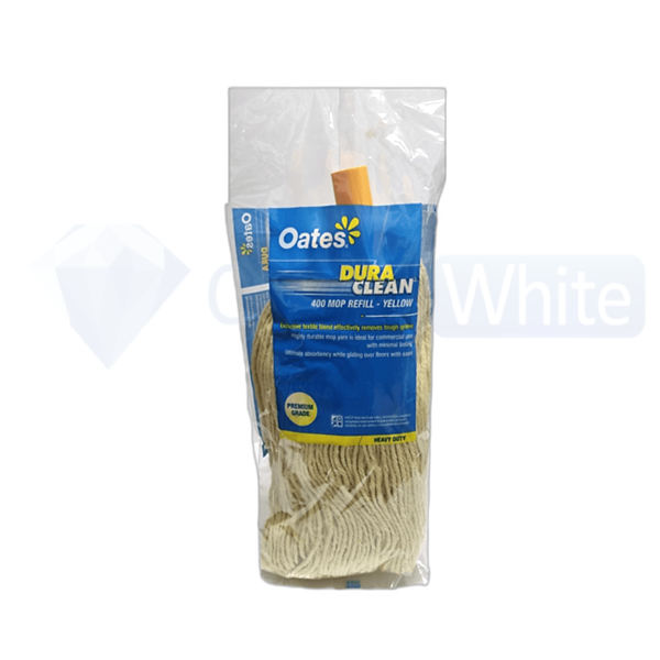 Oates Duraclean 400g Premium Heavy Duty Mop Head Replacement - Ideal for Hard Floors, Tile, and Laminate Cleaning