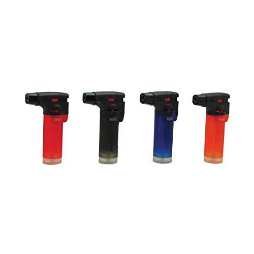 8 Pack Eagle Jet Torch Lighter - Windproof Refillable Butane Lighter with Adjustable Flame (Assorted Colors) - Perfect for Camping, BBQ, Outdoor Adventures & Everyday Use
