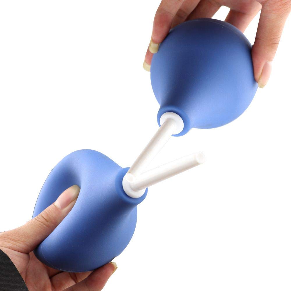 **Blue 89ml Silicone Rectal Syringe - Anal Enema Douche for Colon Cleansing & Vaginal Cleaning | Gentle & Hygienic | Perfect for Home Use, Travel & Medical Needs**