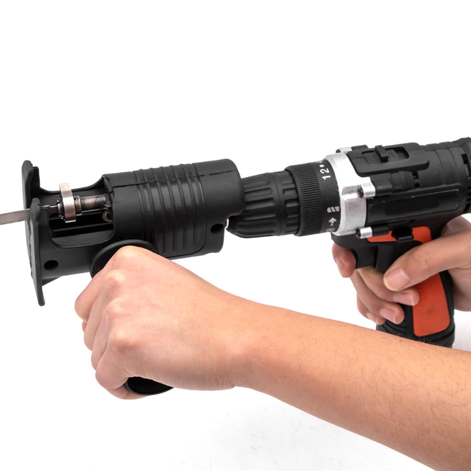 Garosa Reciprocating Saw Attachment Kit for Cordless Drill - Power Tool Accessory for Wood Cutting, Metal Sawing & DIY Projects - Perfect for Home Renovation, Construction & Crafting