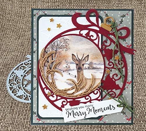 Premium Metal Stencil Dies for Christmas Bells - Scrapbooking, Card Making, Greeting Cards, DIY Albums - Perfect for Holiday Crafts, Birthdays, Weddings, Easter, Halloween & Thanksgiving Decorations
