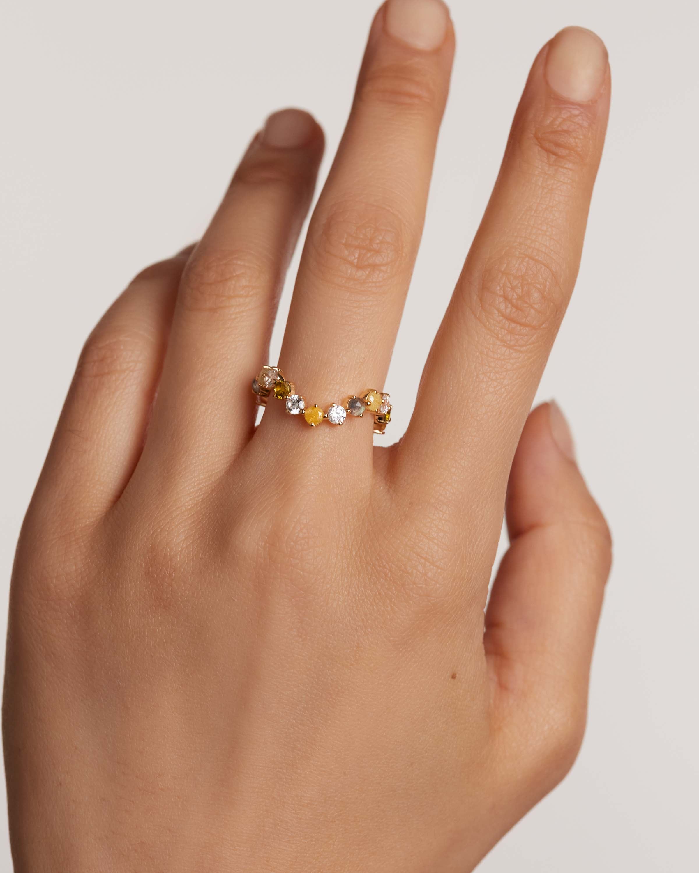 April Birthstone Gold Ring for Women - 14K Solid Gold April Birth Month Jewelry Gift for Mom, Wife, Daughter | Perfect for Birthdays, Anniversaries & Special Occasions