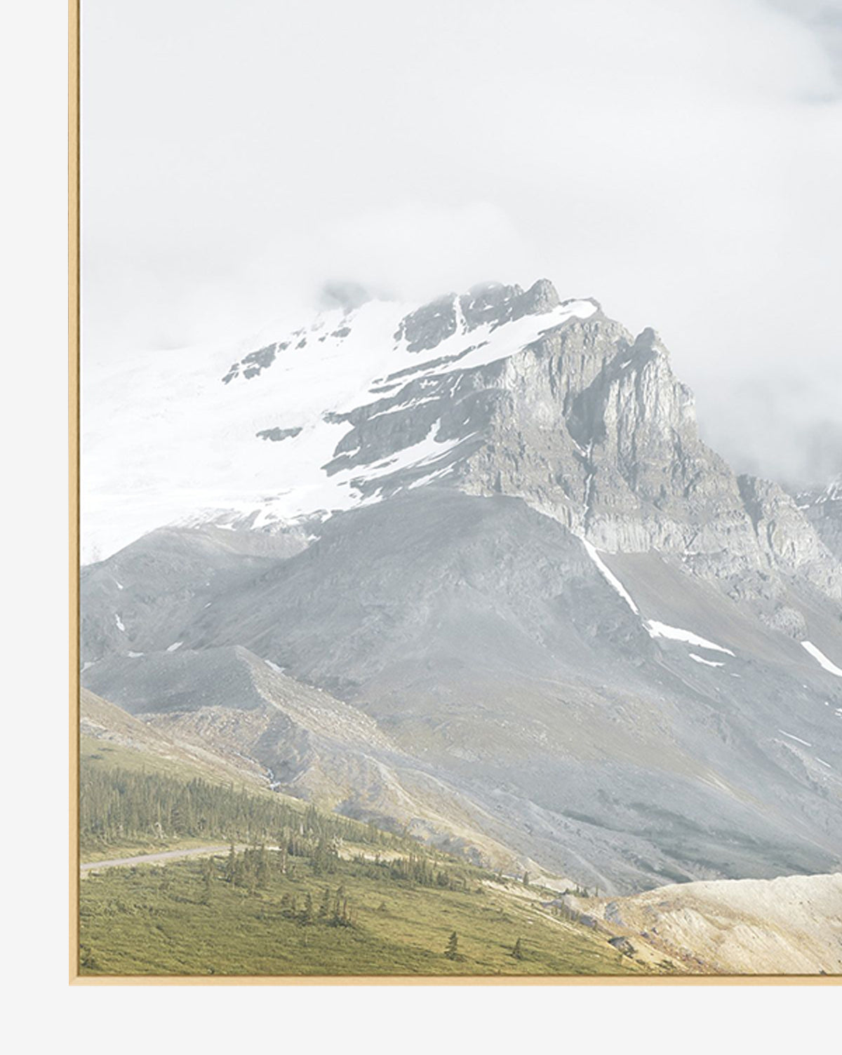 Snow Covered Peaks - Stunning Winter Landscape Wall Art for Home & Office Decor | Perfect for Living Room, Bedroom, or Cabin Aesthetic