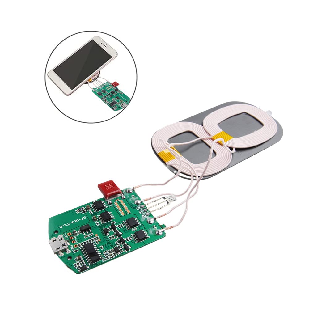 Acxico 10W Qi Fast Wireless Charger PCBA Circuit Board with Coil - Perfect for Smartphones, Tablets & Qi-Enabled Devices
