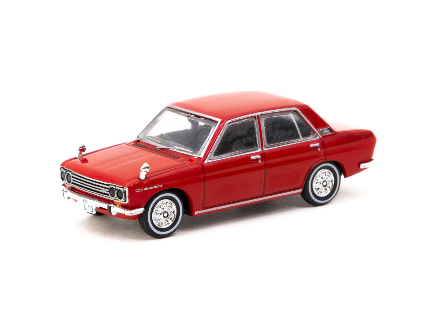 J Collection 1/64 Scale Datsun Bluebird 1600SSS P510 Diecast Model Car - Red Color - Perfect for Collectors, Display & Racing Scenes