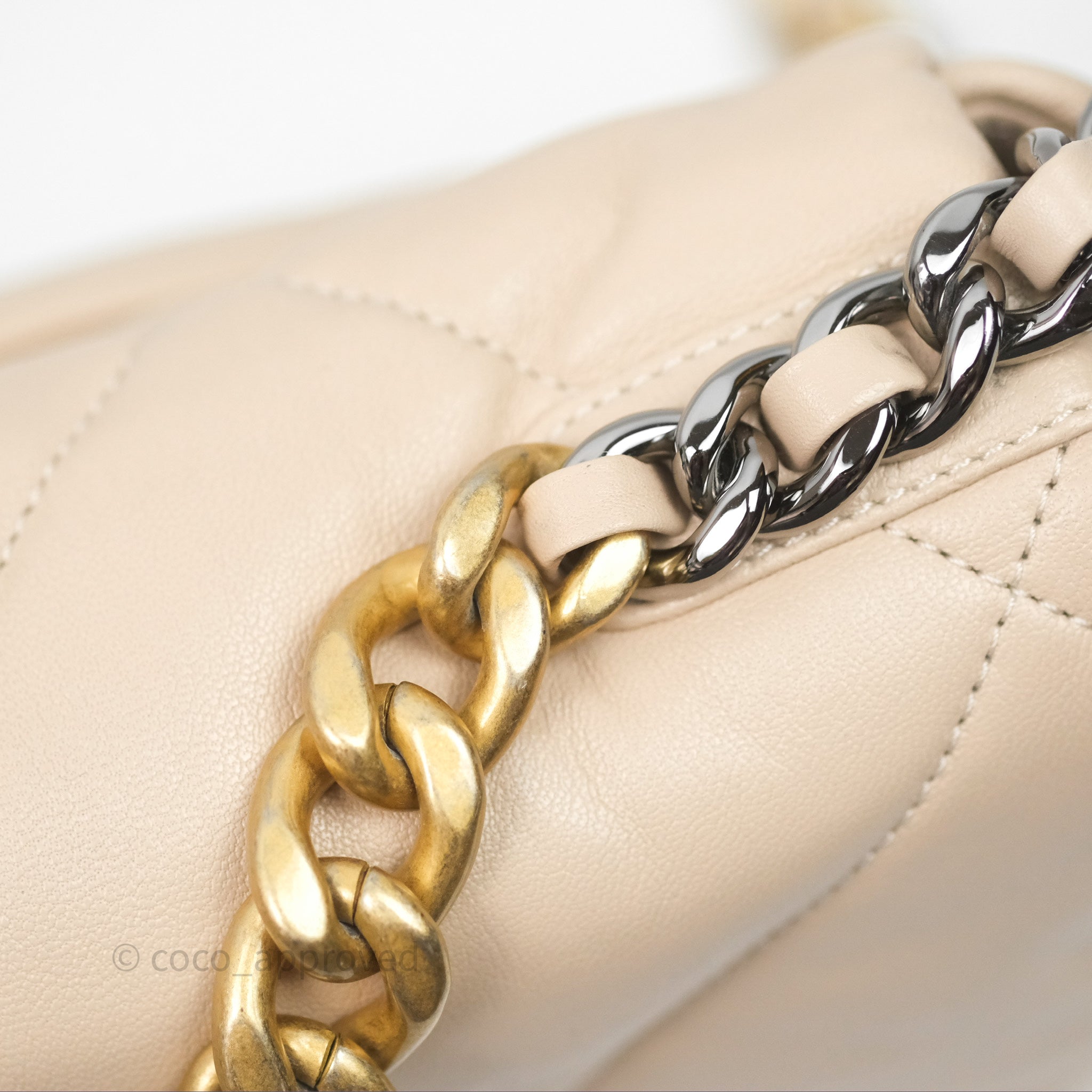 Chanel 19 Small Beige Mixed Hardware Flap Bag - Luxury Designer Handbag for Women | Perfect for Everyday Use, Office & Special Occasions