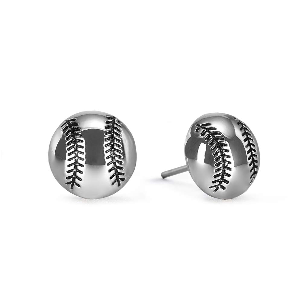 GIMMEDAT Sports Stud Earrings for Soccer, Volleyball, Softball, Tennis, Basketball, Baseball & Football - Trendy Jewelry Gift for Women, Girls, Moms & Players - Perfect for Game Days, Team Spirit & Fan Support