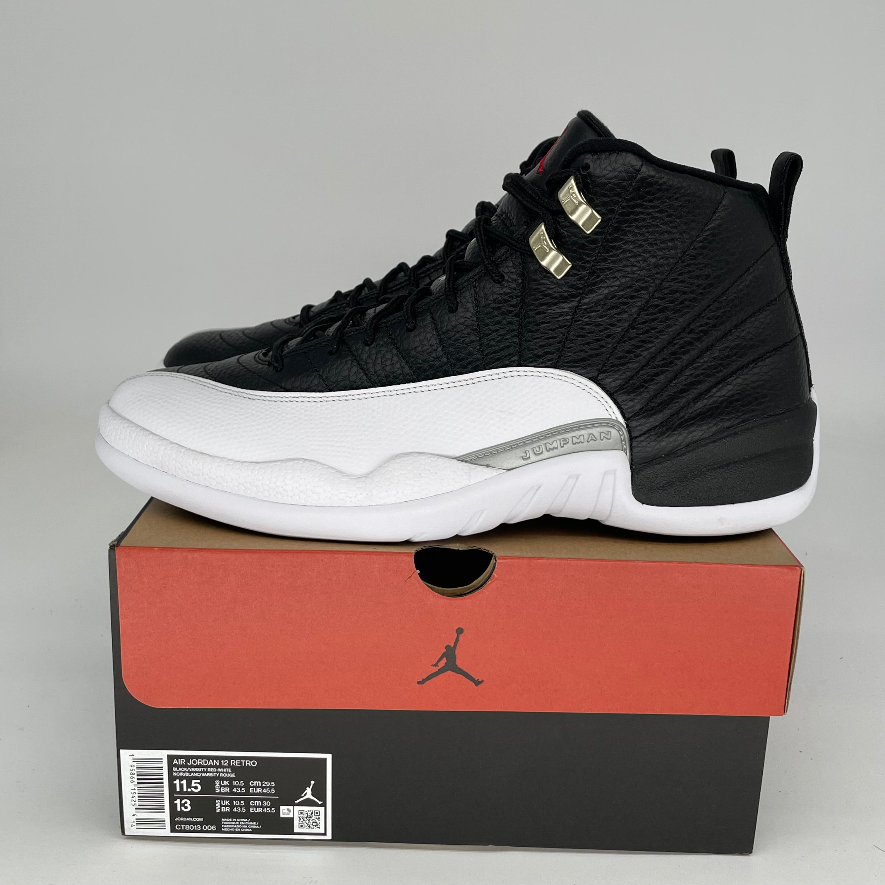 AIR JORDAN 12 PLAYOFFS Basketball Shoes Men's Size 11.5 (CT8013-006) - Retro Sneakers for Basketball, Streetwear & Casual Wear
