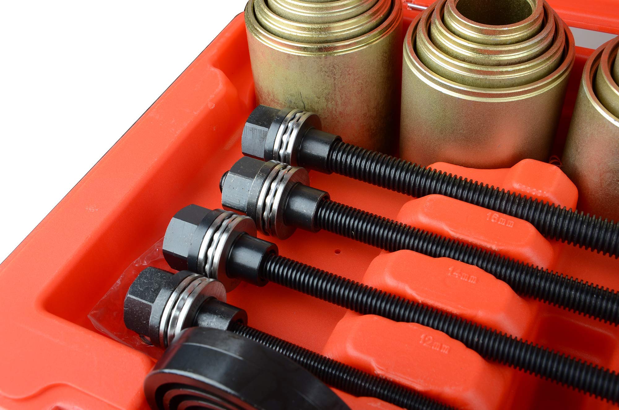 Universal Press and Pull Sleeve Bearing Removal Tool Kit - Professional Installer Tool for Bushings, Bearings, Gears - Perfect for Automotive, Machinery Repair & DIY Projects