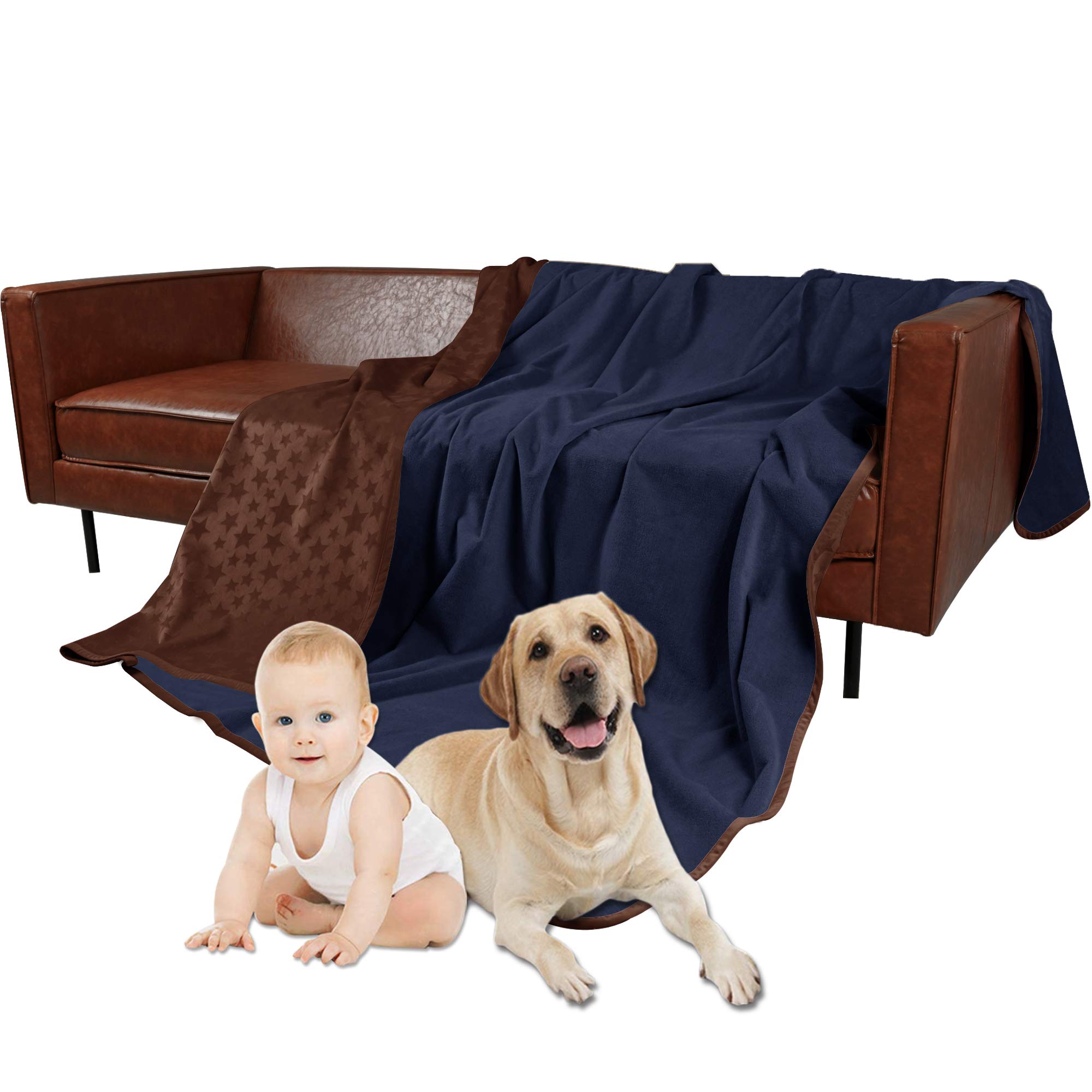 Waterproof Dog Bed Cover - Reversible Pet Blanket for Dogs, Furniture Protection for Couch, Sofa & Bed - Ideal for Indoor Use, Travel & Outdoor Adventures