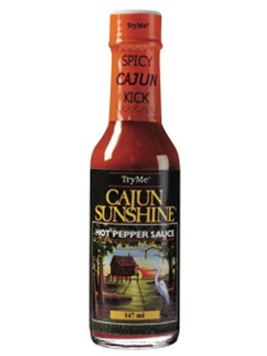 Tryme Cajun Sunshine Hot Pepper Sauce - 5oz Bottle (Pack of 12) | Spicy Louisiana Style Hot Sauce for Wings, Seafood & BBQ | Perfect for Gifts & Home Cooking