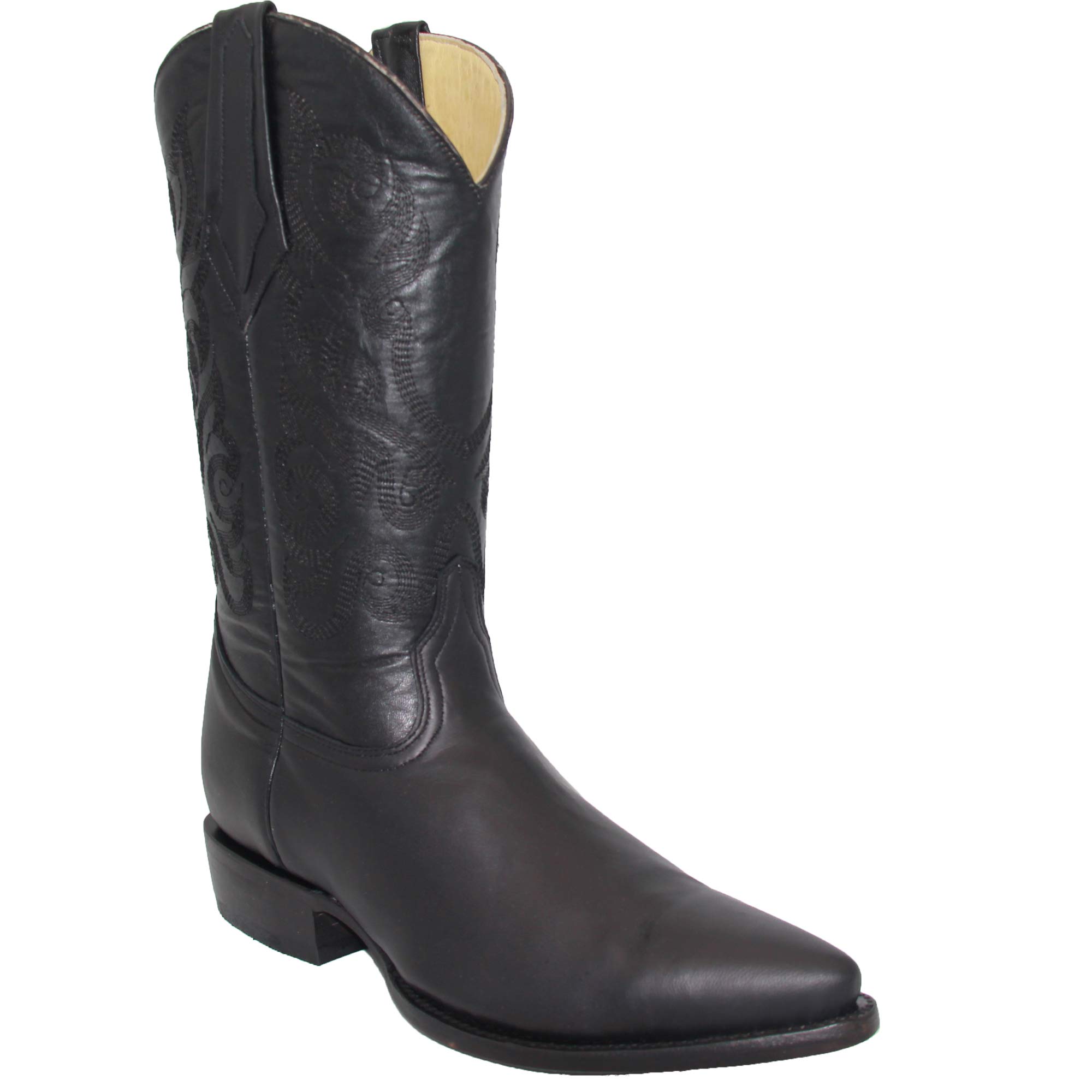 Genuine Cowhide Leather Men's Western Cowboy Boots - Rodeo J Toe Style for Country Dancing, Rodeo & Casual Wear