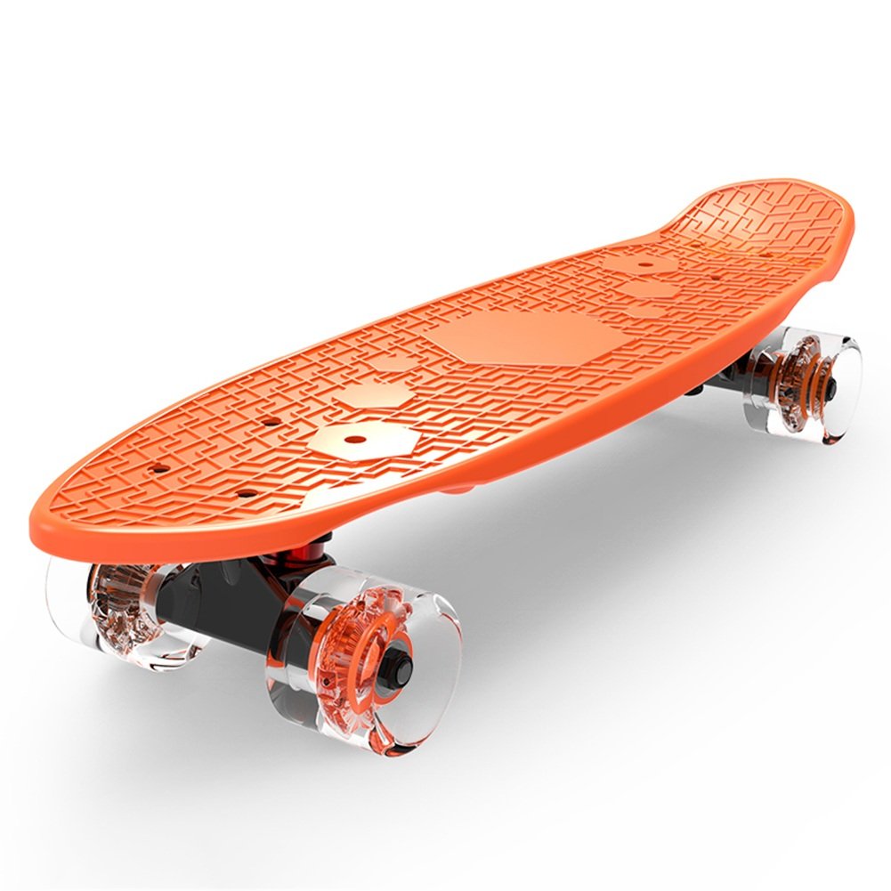 **Best Kids Scooter for 3-6 Years Old - 4-Wheel Skateboard for Boys & Girls, Beginner-Friendly with Small Fish Design (Orange) - Perfect for School, Park & Outdoor Play**