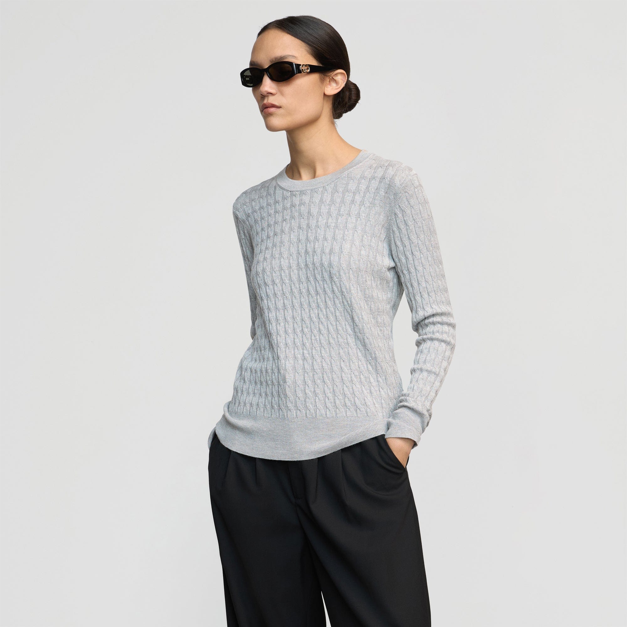 Rania Lightweight Cable Knit Sweater for Women - Cozy & Stylish Pullover for Fall & Winter Fashion